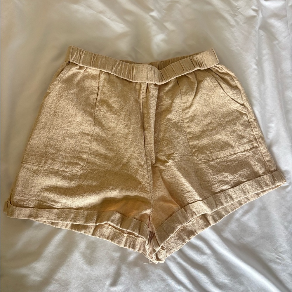 Princess Polly Light Tan Cargo Shorts
